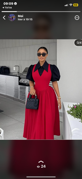 Robe élégante rouge chic