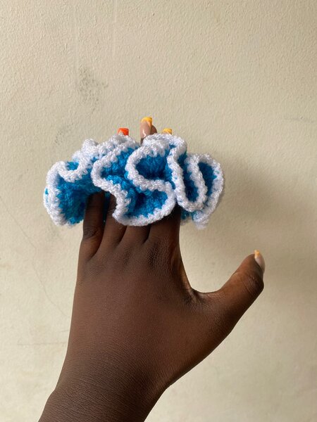 Chouchou crochet coloré