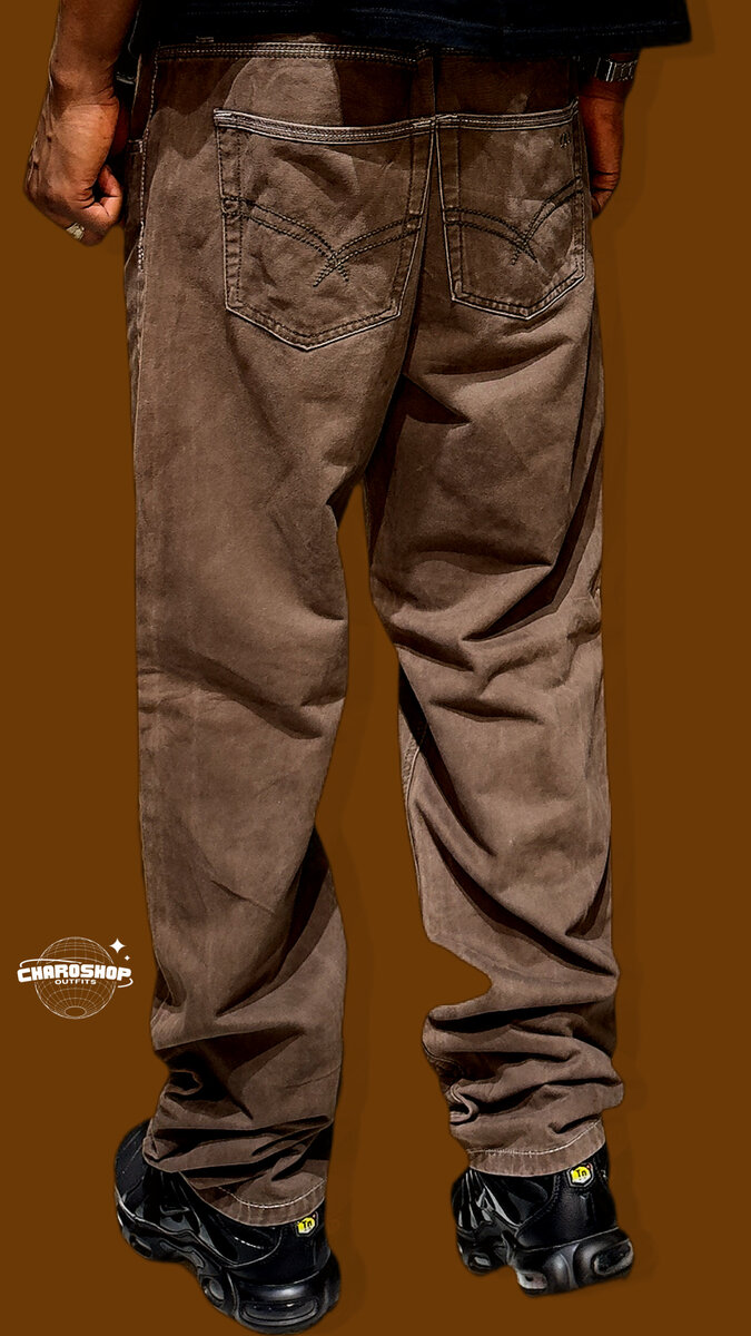 Jeans marron pour homme cargo