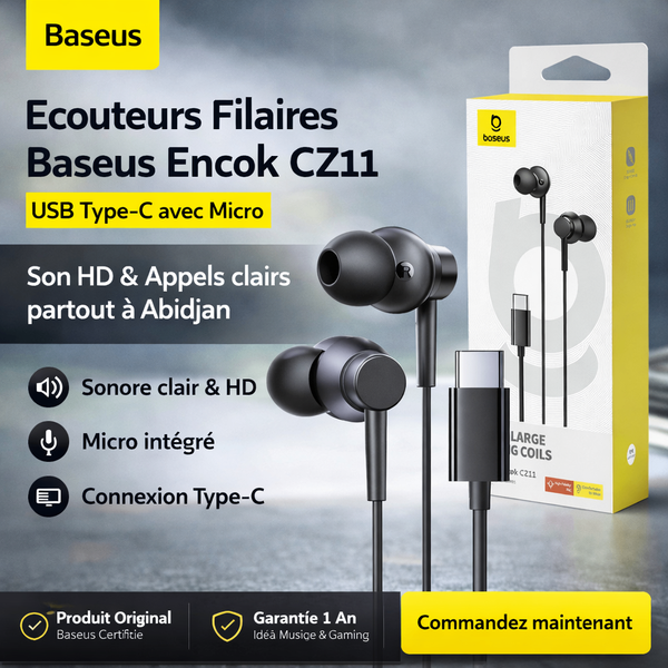 Baseus Encok CZ11 Écouteurs Filaire