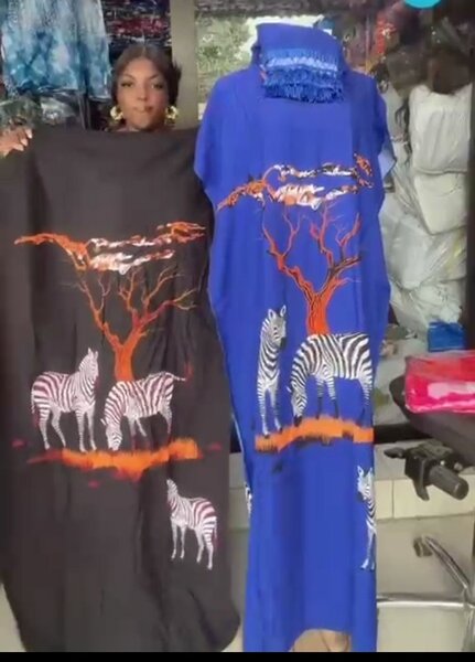 Robe longue africaine zèbre