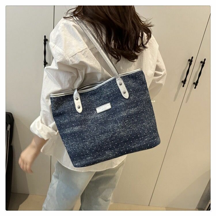 Sac fourre-tout en denim chic