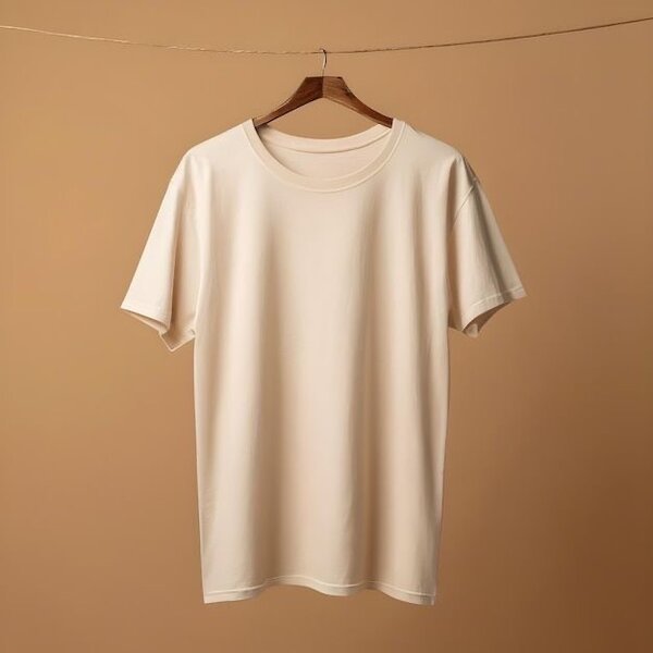 Heavy cotton cream t shirt
