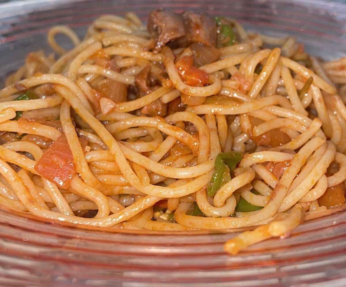 Nouilles sautées (spaghettis)