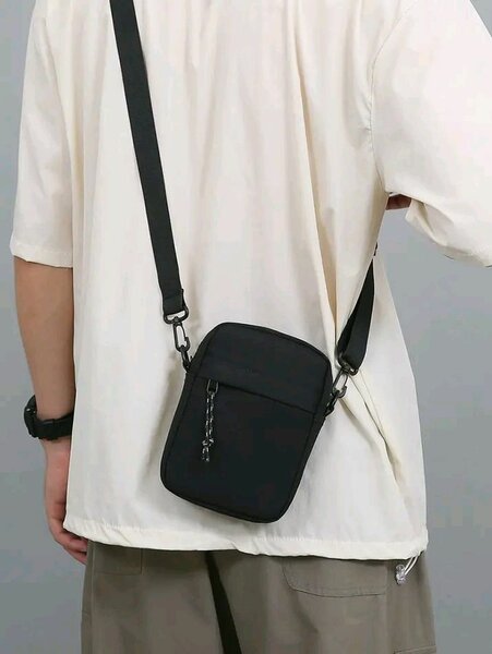 Sac banane homme noir et blanc