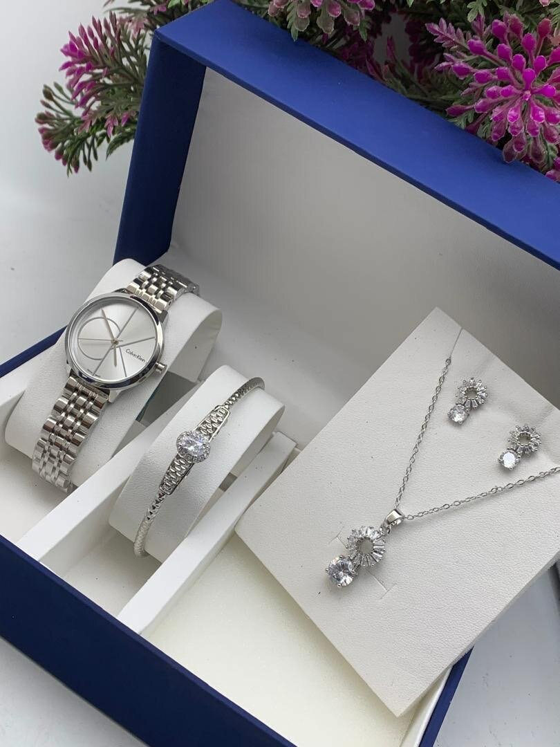 Necklace, watch and bangle set