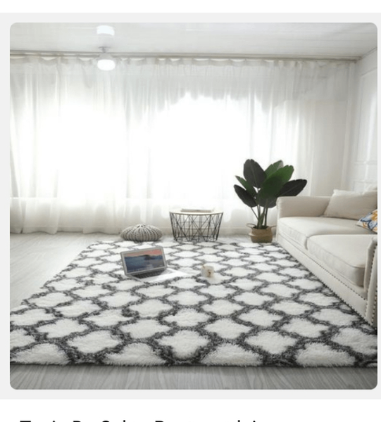 Tapis Shaggy Géométrique