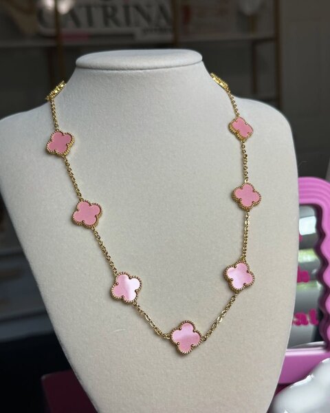 Collier Fleur Émail Élegant