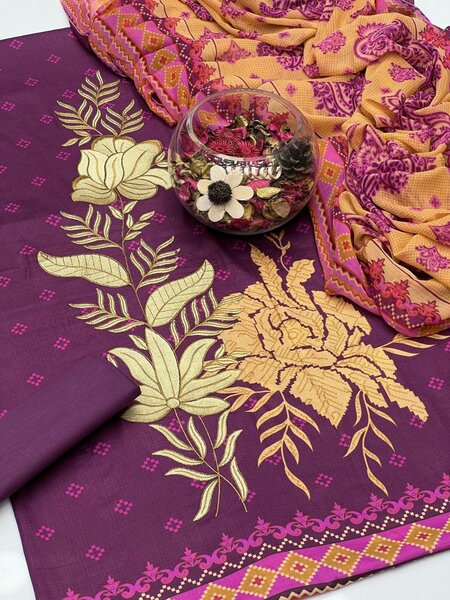 Pure lawn digital print 3 pc Dc free