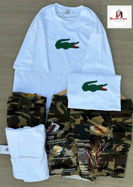 T-shirt Lacoste blanc unisexe