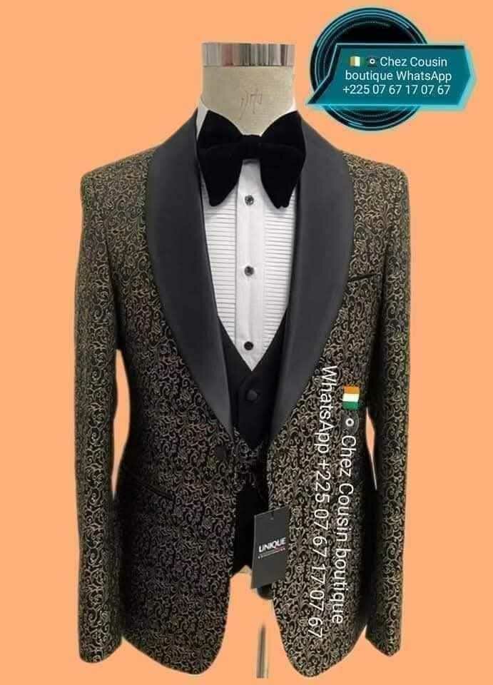 Smoking élégant en jacquard