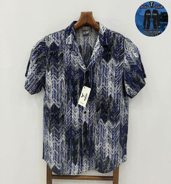 Chemise estivale imprimée homme