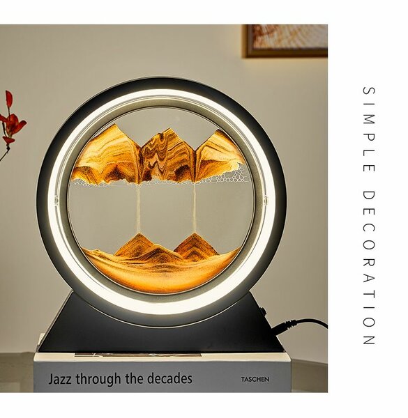 Lampe décorative à sable mouvant LED