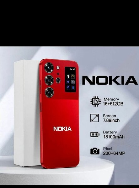 Téléphone Nokia rouge 16+512Go