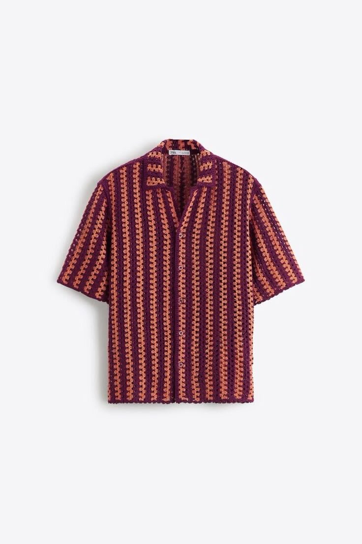 Haut court crochet jaune