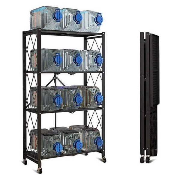 Étagère de Rangement À 4 Niveaux Avec Roue, Multifonction