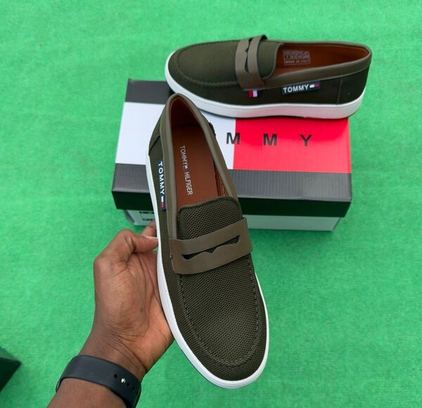 Mocassins verts Tommy élégants