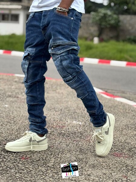 Jean cargo tendance homme