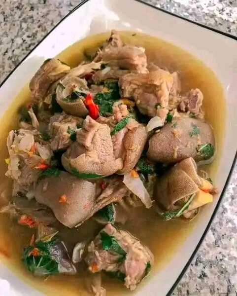 Cow meat  pepper soup