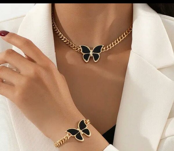 Ensemble Bijoux Papillon Élégant