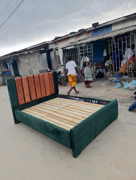 Lit double élégant en velours