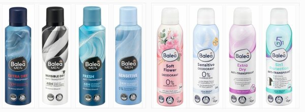 LOT DE 12  DEODORANTS BALEA