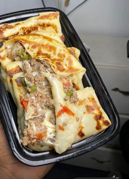 Crêpes salée à la viande haché