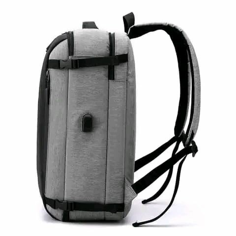 Sac à dos antivol gris USB