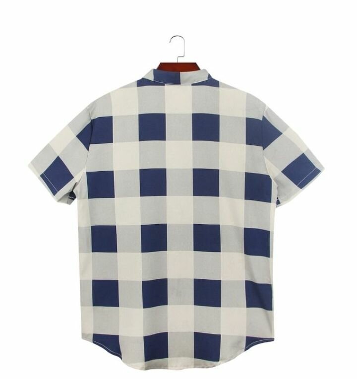 Berrykey Men's Hawaiian Ink Print Short Sleeve Beach Button