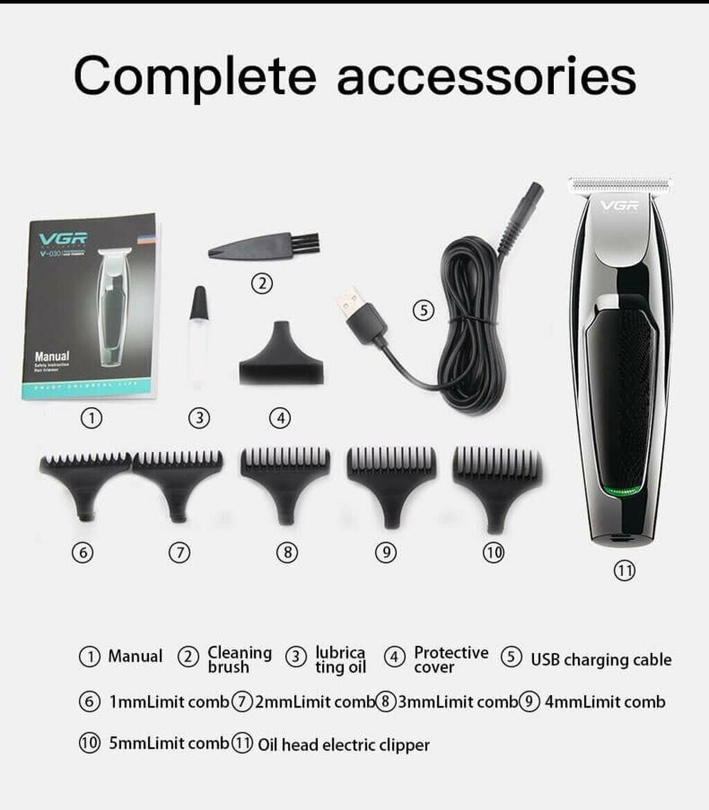Триммер для стрижки / окантовки VGR V-030