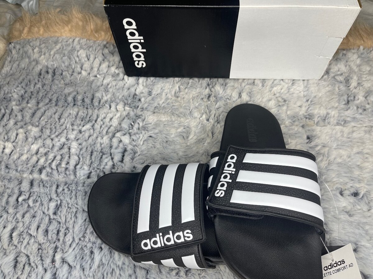 Velcro adidas slides