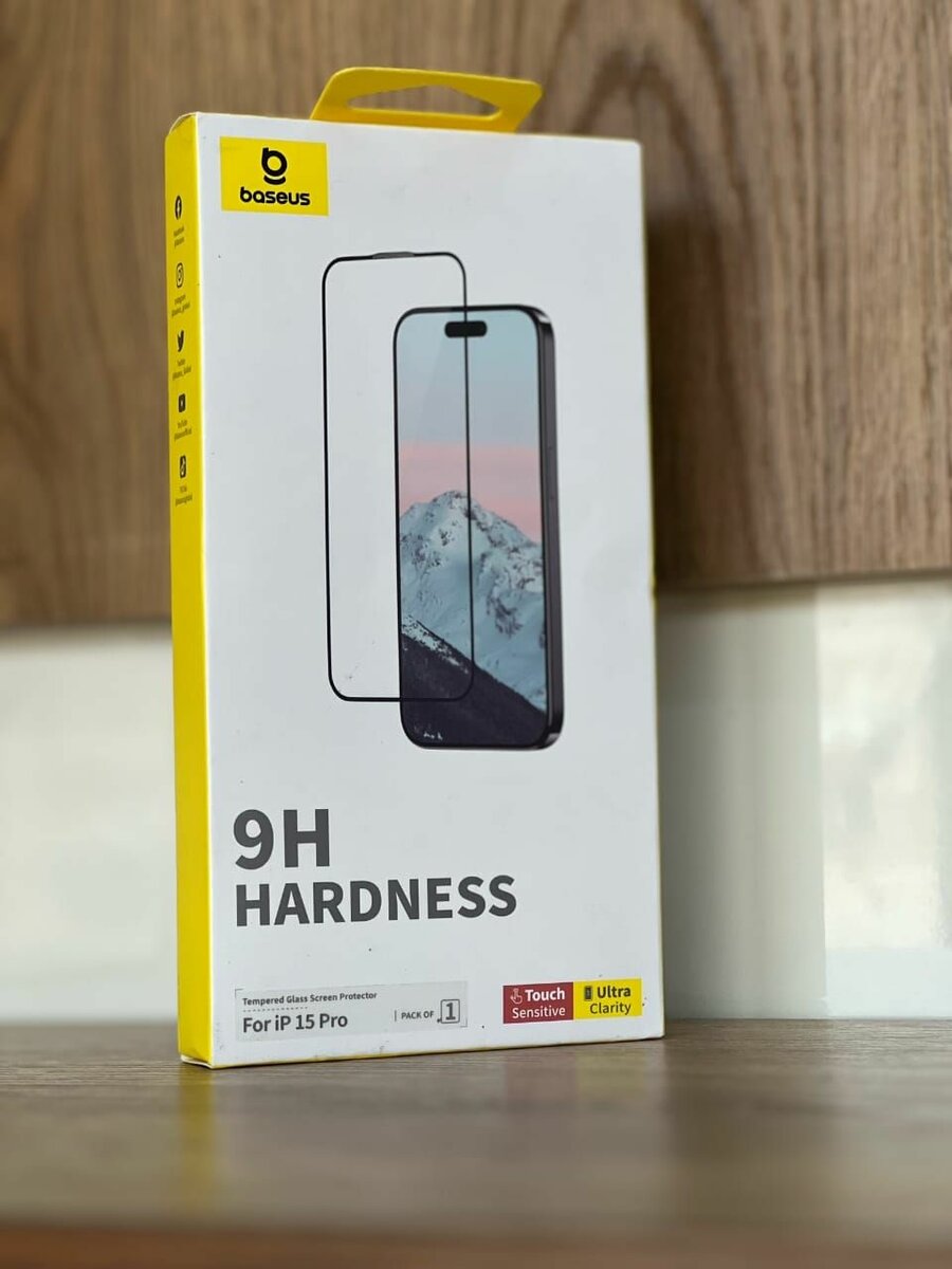 Baseus hd tempered glass Protector for iphone 15 and 15 pro
