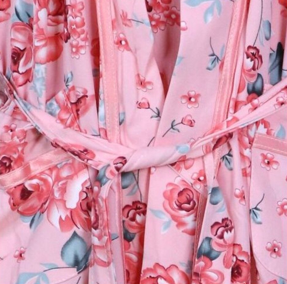 2- Piece Floral Sleep Wear - Peach