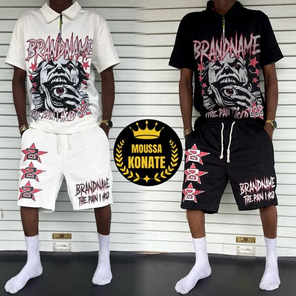 Set casual graphique homme