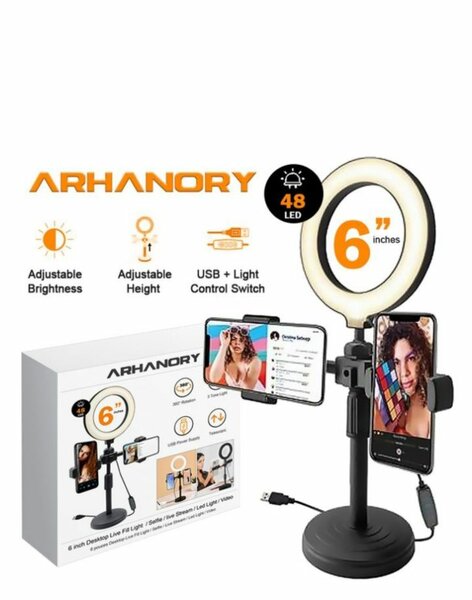 6 Ring-Light téléphone selfie support