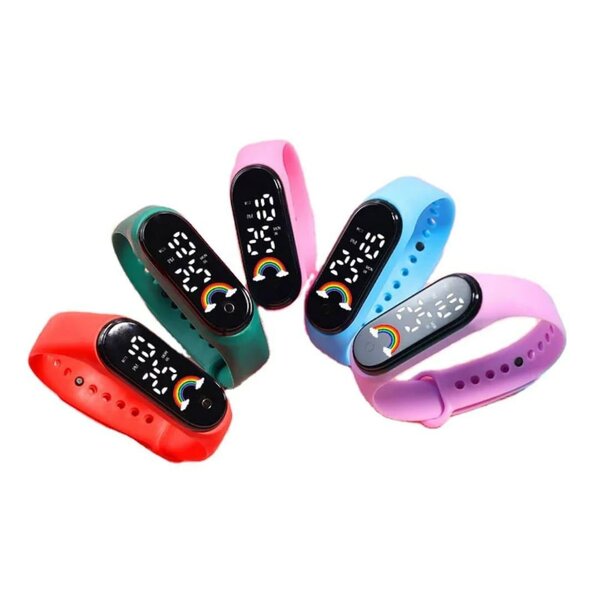 Montres digitales colorées