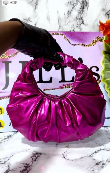 Pink metallic bag