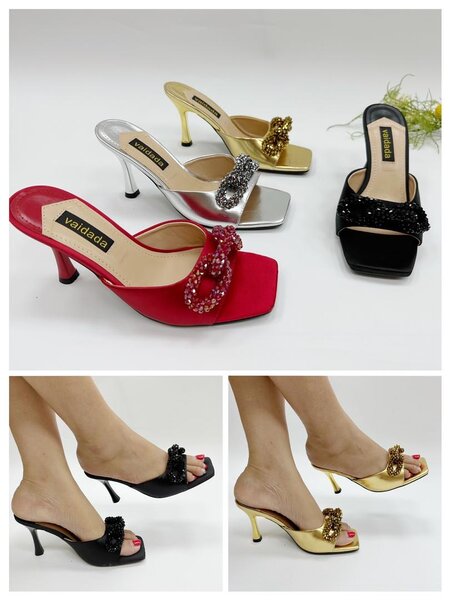 Mules à Talons Élégants Femme