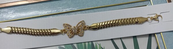 Bracelet papillon doré