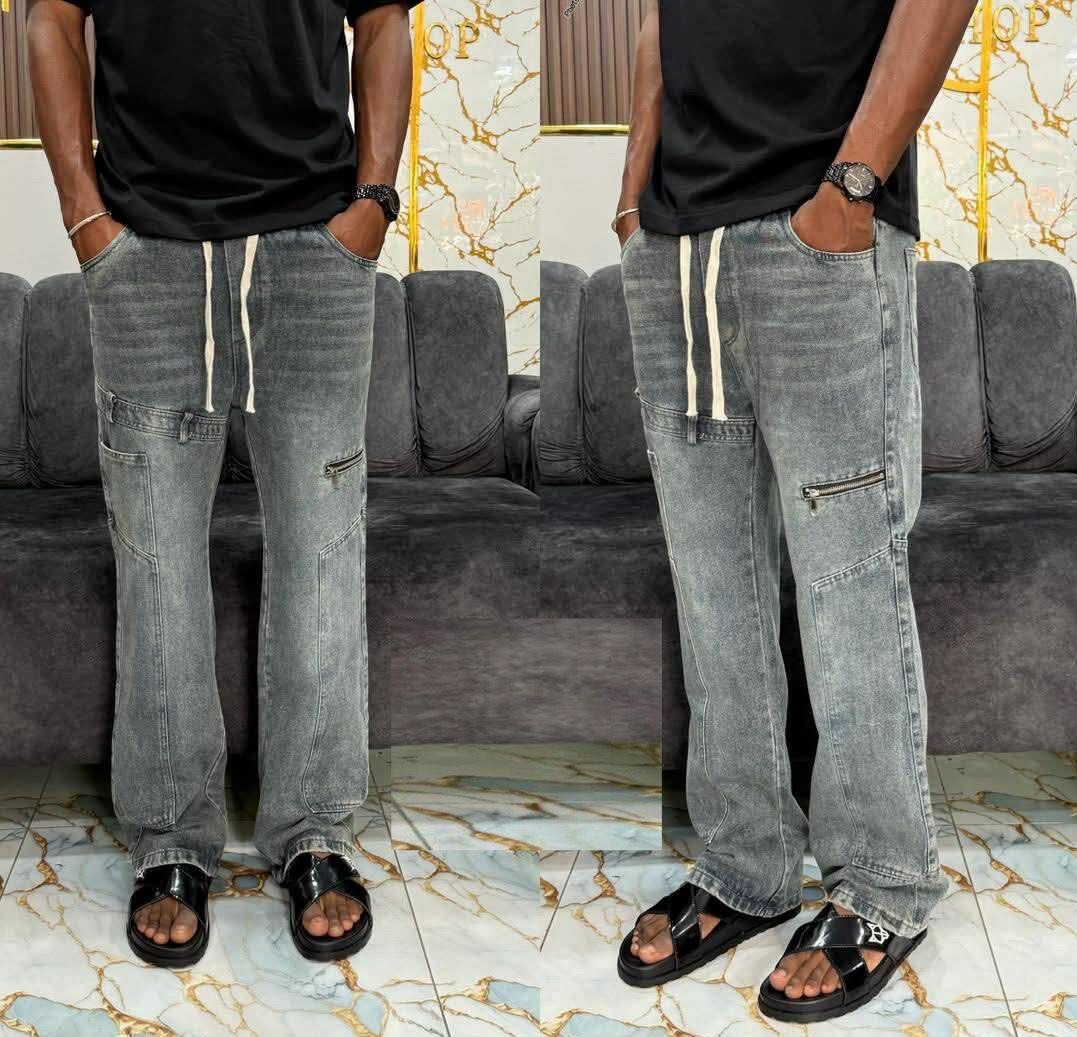 Jean cargo homme décontracté