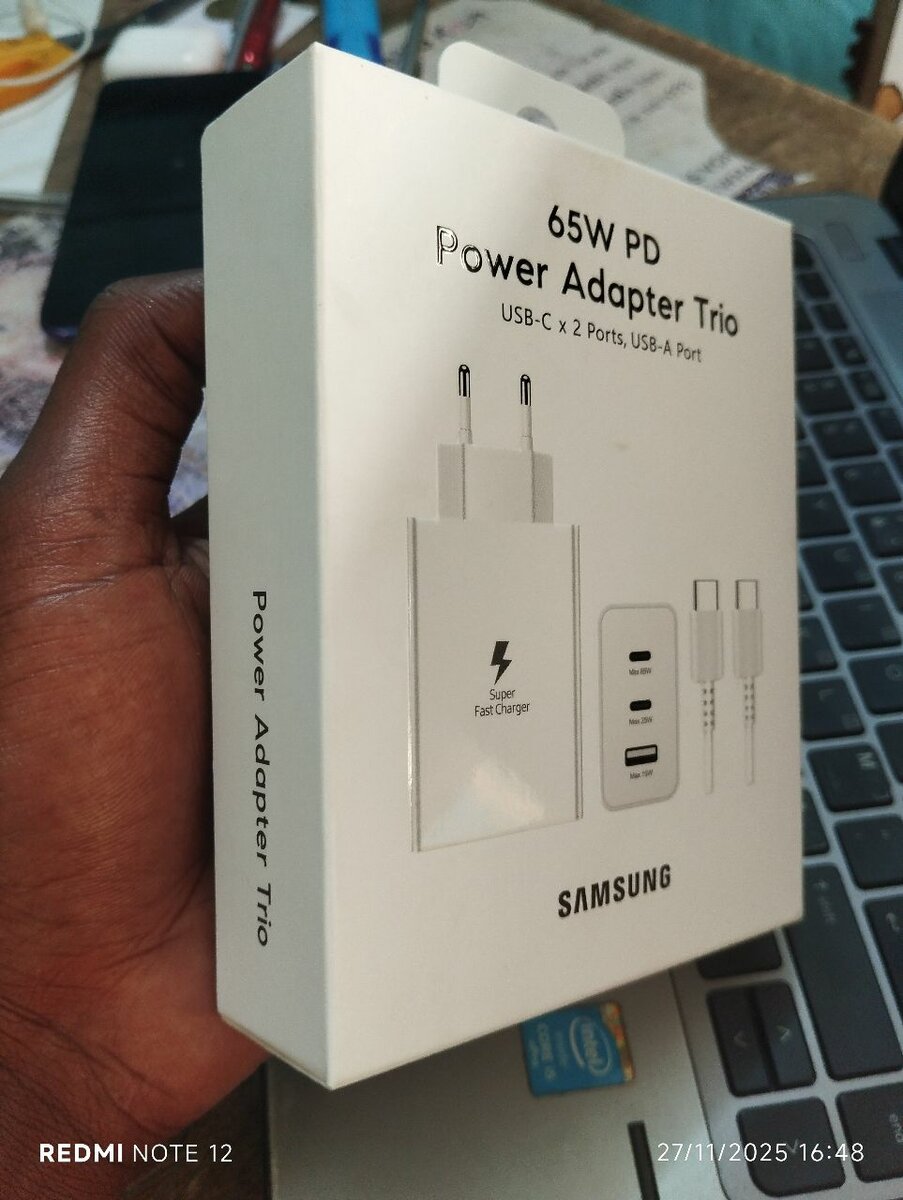 Chargeur Rapide Samsung 65W Trio