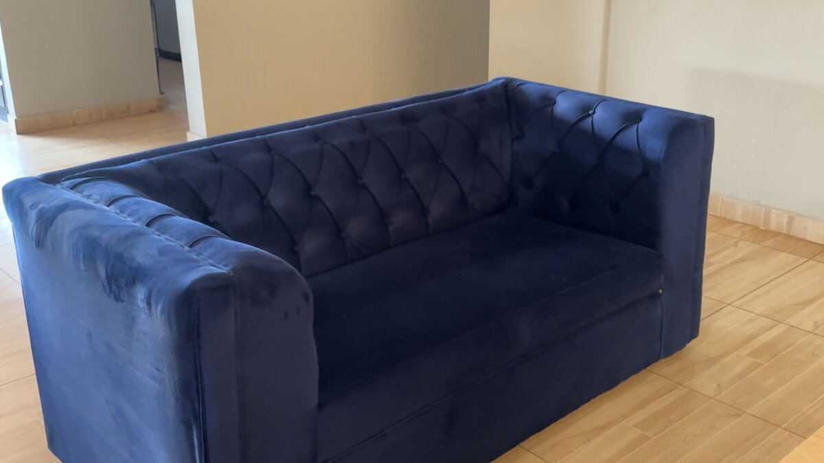 Navy blue sofas