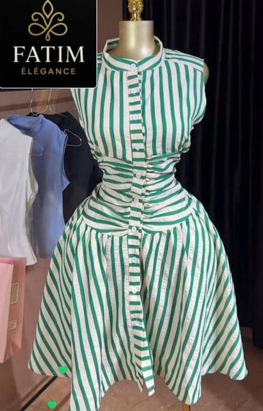 Robe verte élégante FATIM - Élégance pour toutes