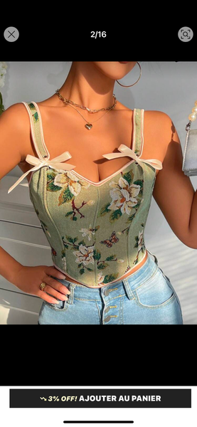 Corset fleuri chic