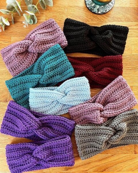 Bandeaux Tricotés Multicolores