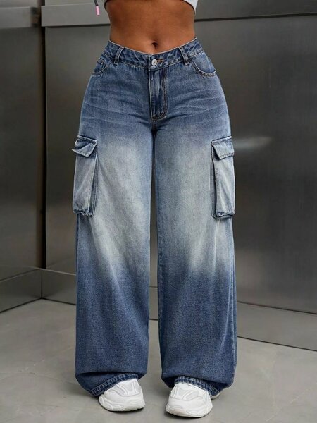 Pantalons larges en denim