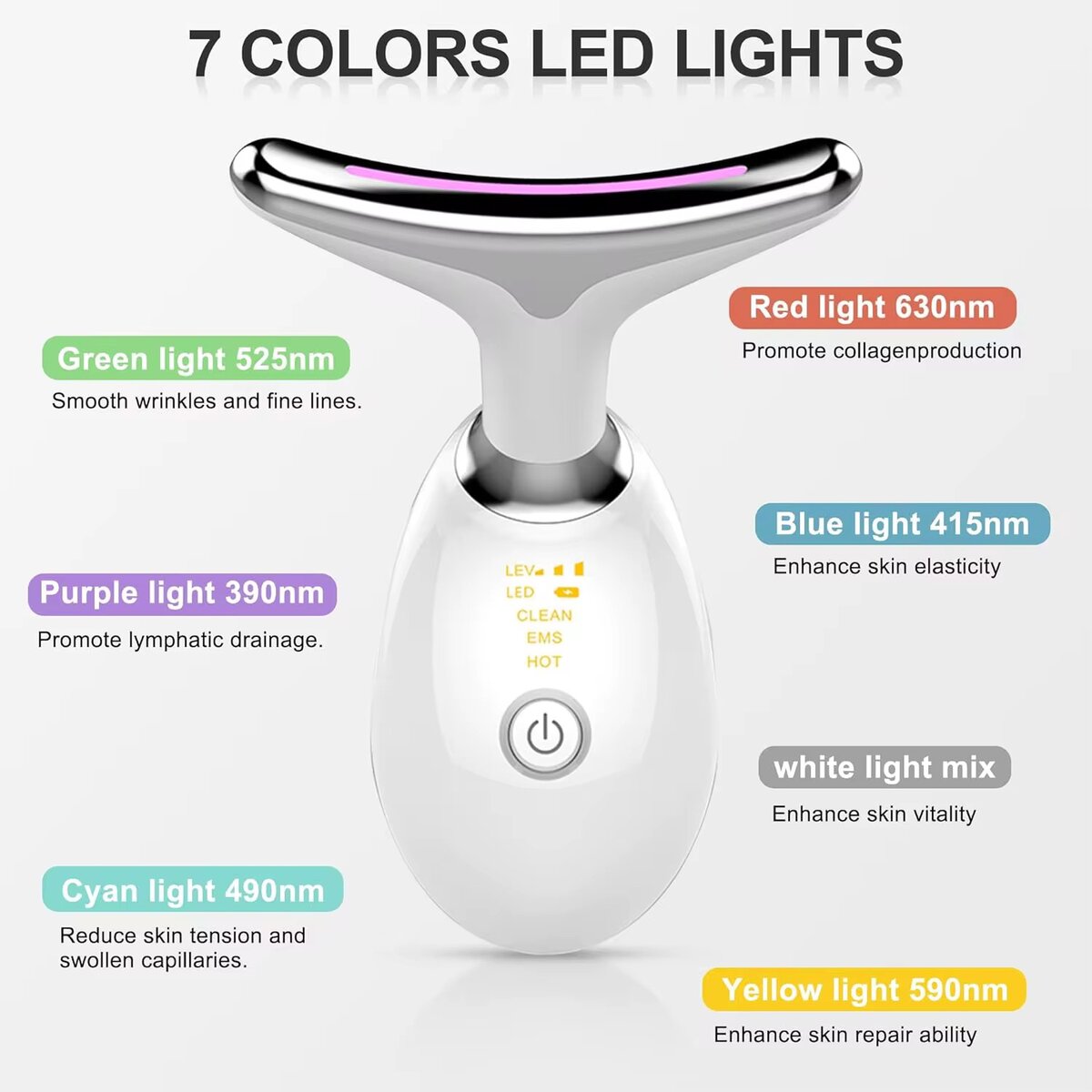 Appareil Lifting LED 7 Couleurs