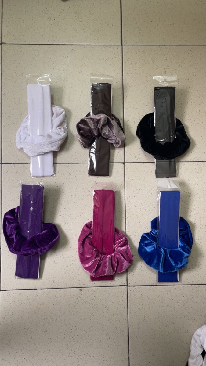 Chouchous en velours colorés