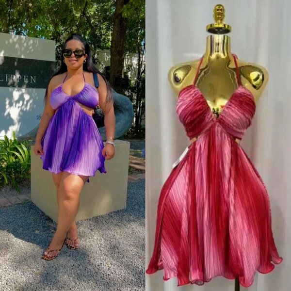 Robe Maxi Plissée Évasée