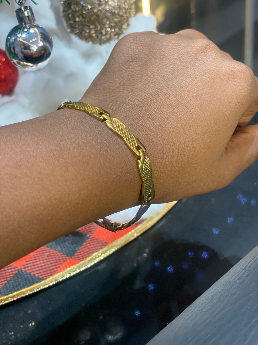 Bracelet homme élégant doré